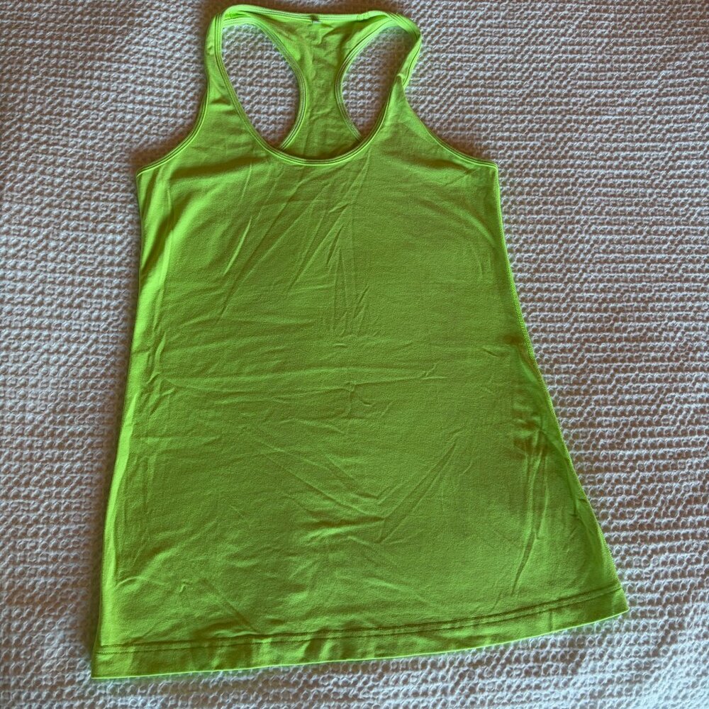 Lululemon Neon Green Athletic Racerback Tank Size 10